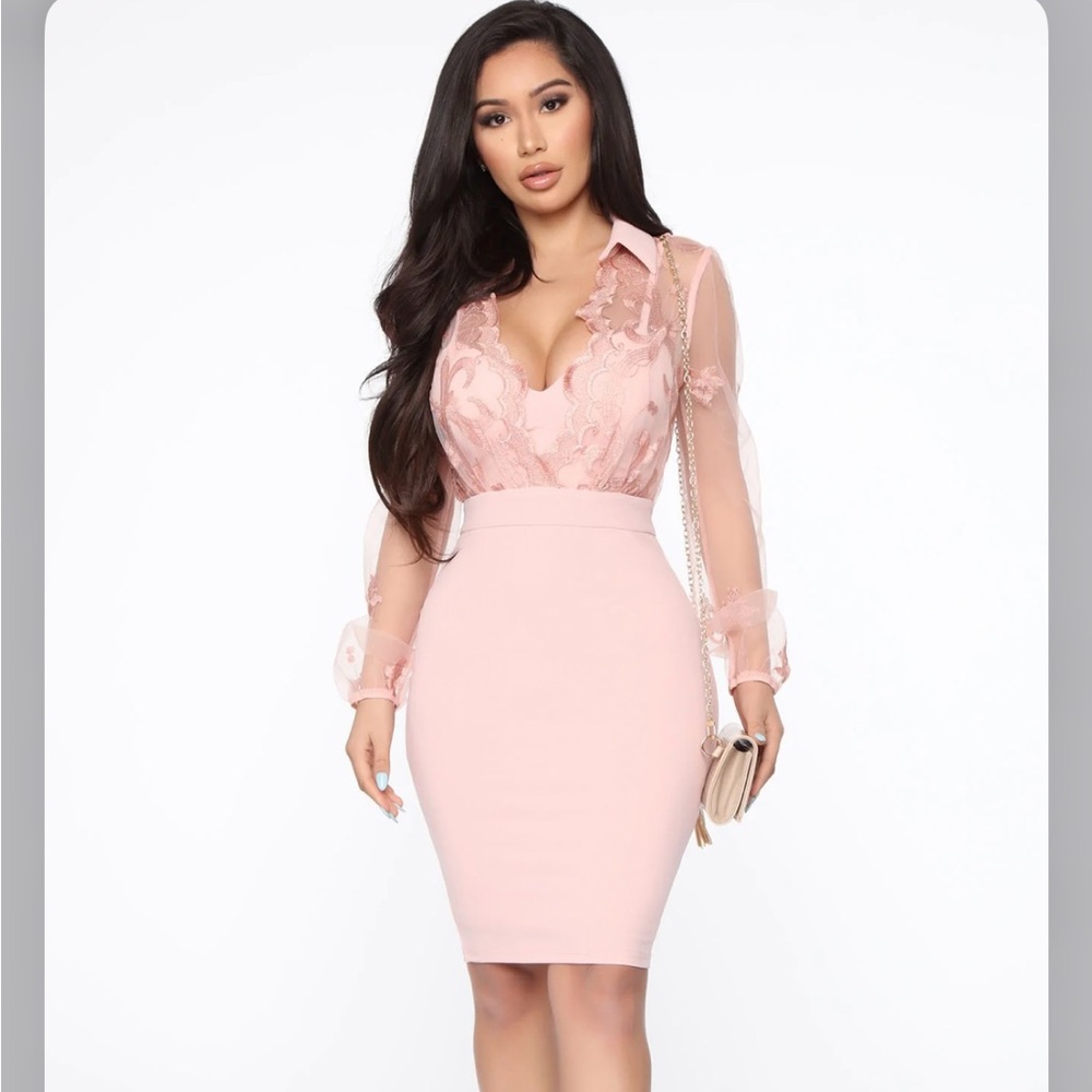 Elegant Lace Overlay Dress